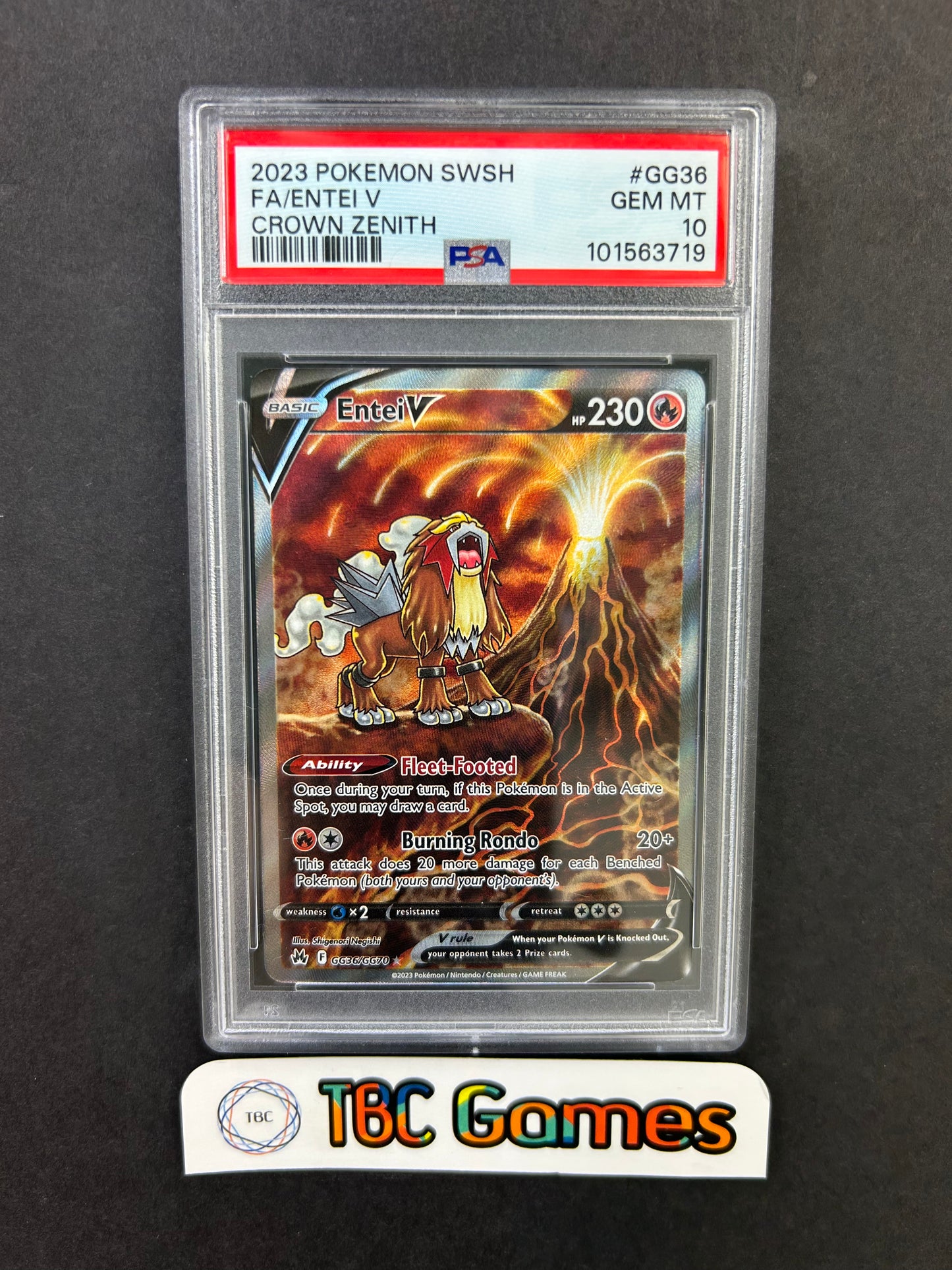Entei V Crown Zenith GG36/GG70 PSA 10