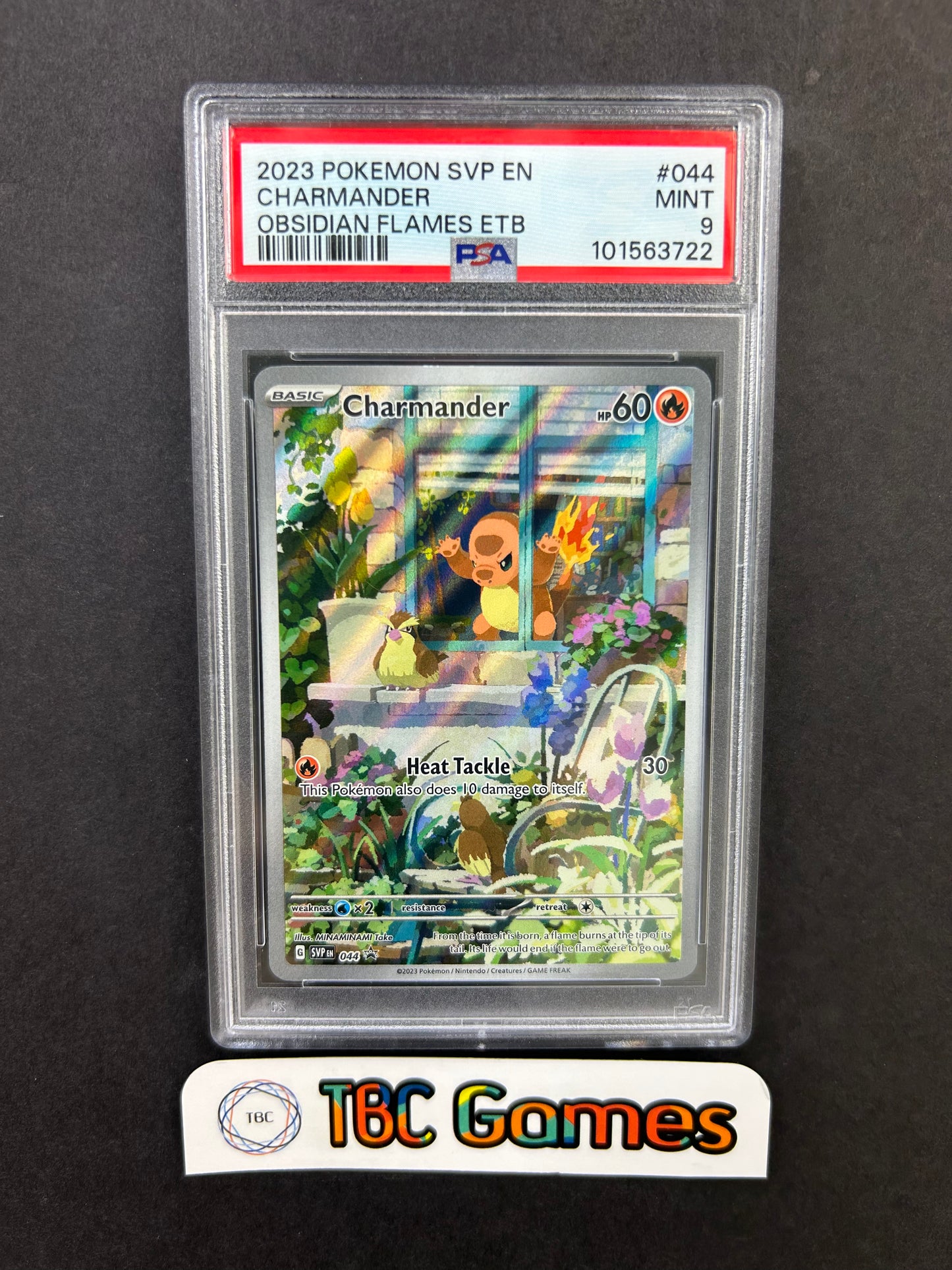 Charmander Obsidian Flames ETB Promo SVP 044 PSA 9