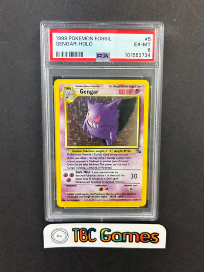 Gengar Fossil Unlimited Holo 5/62 PSA 6