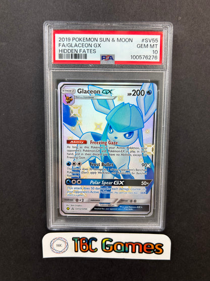 Glaceon GX Hidden Fates SV55/SV94 PSA 10