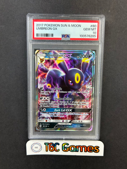 Umbreon GX Sun & Moon Base 80/149 PSA 10