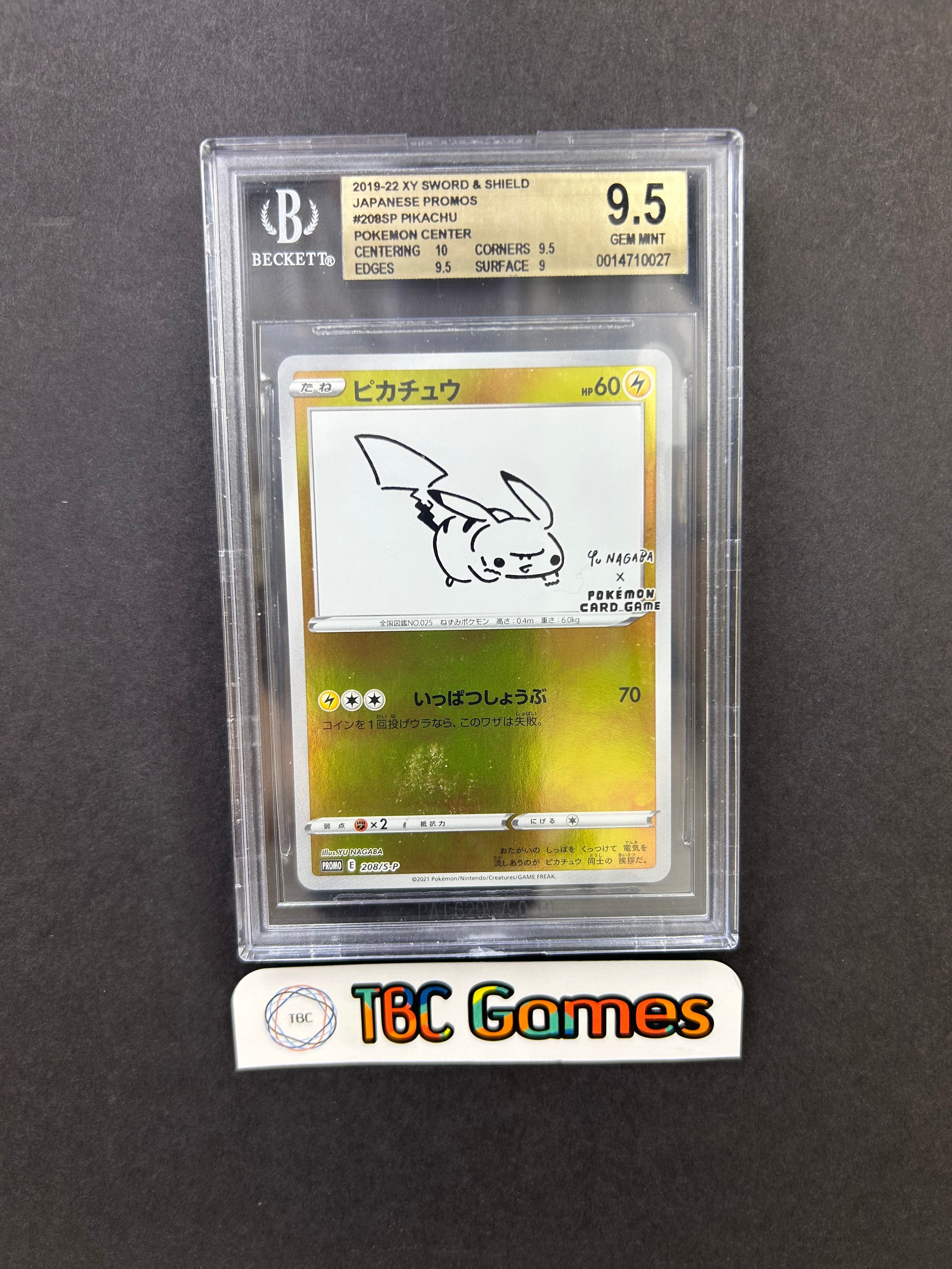 ピカチュウ NAGABA208/s-p Pikachu Yu Nagaba 208/S-P Japanese BGS 9.5 – TBC Games