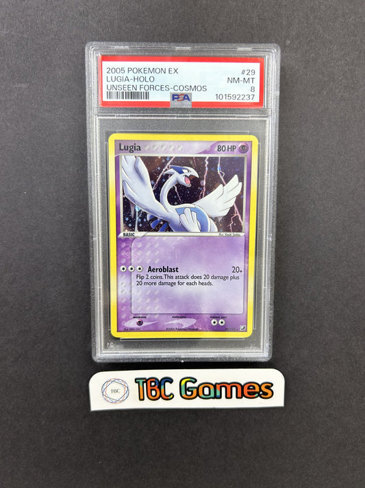 Lugia Unseen Forces Cosmos Holo 29/115 PSA 8