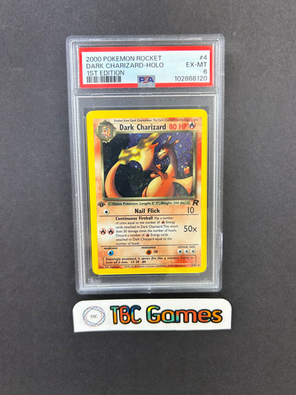 Dark Charizard Team Rocket 1st Edition Holo 4/82 PSA 6