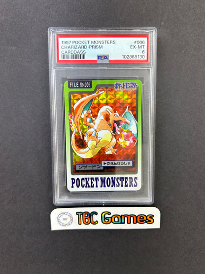 Charizard Carddass Prism Holo Bandai PSA 6