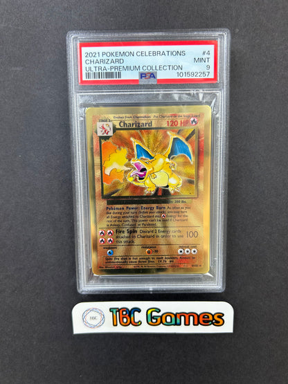 Charizard Celebrations UPC Gold Metal 4/102 PSA 9