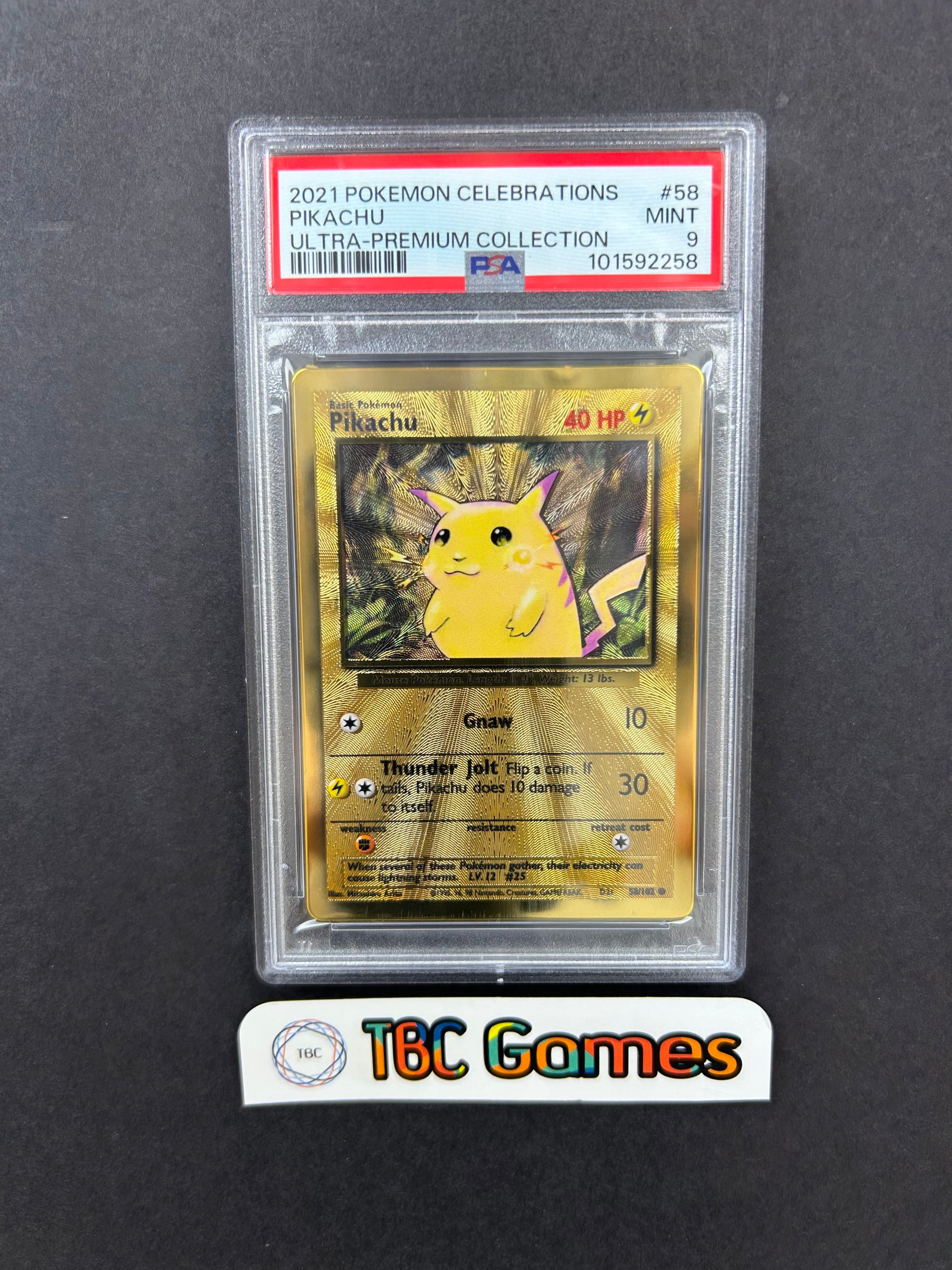 Pikachu Celebrations UPC Gold Metal 58/102 PSA 9 TBC Games Pikachu Celebrations UPC Gold Metal 58/102 PSA 9 TBC Games