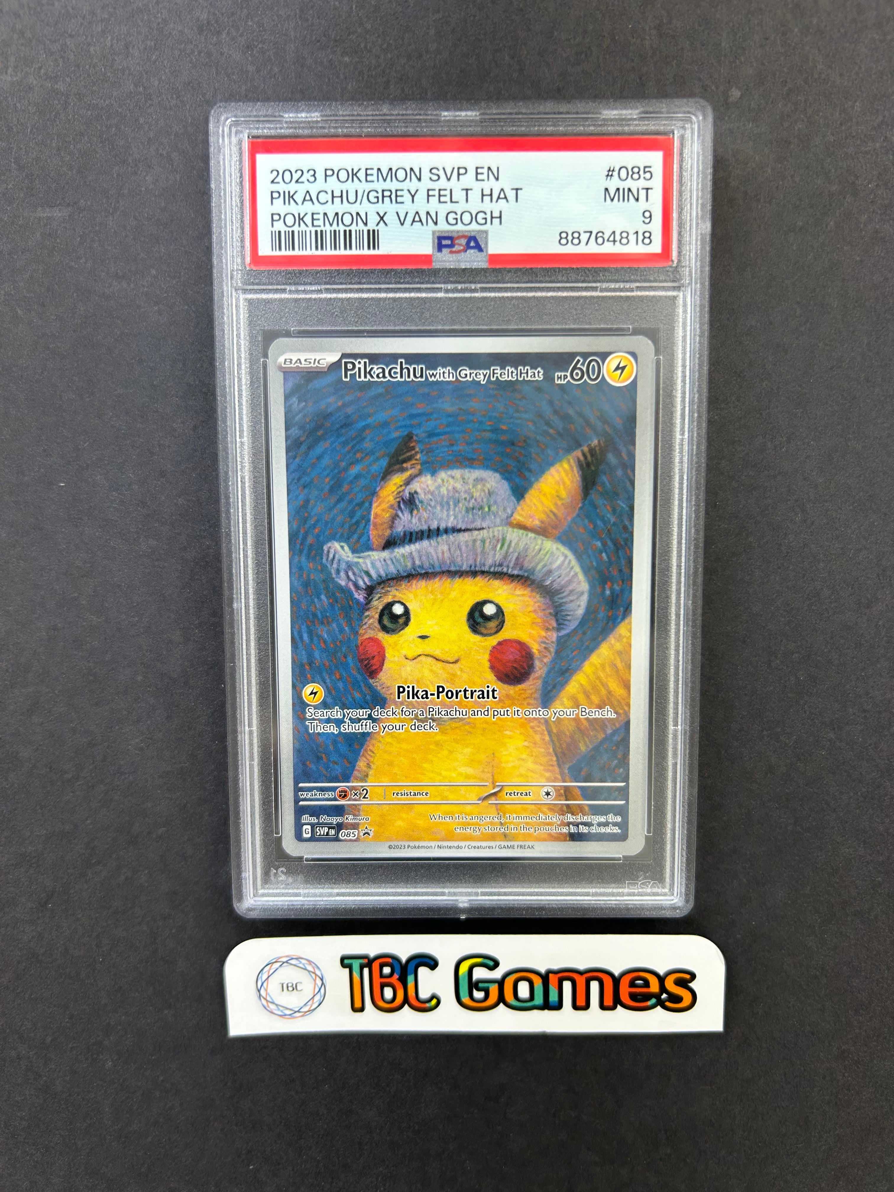 Pikachu with Grey Felt Hat SVP 085 PSA 9 – TBC Games