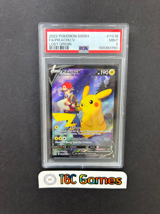 Pikachu V Lost Origin TG16/TG30 PSA 9