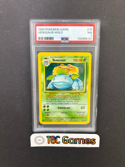 Venusaur Base Set Holo 15/102 PSA 7
