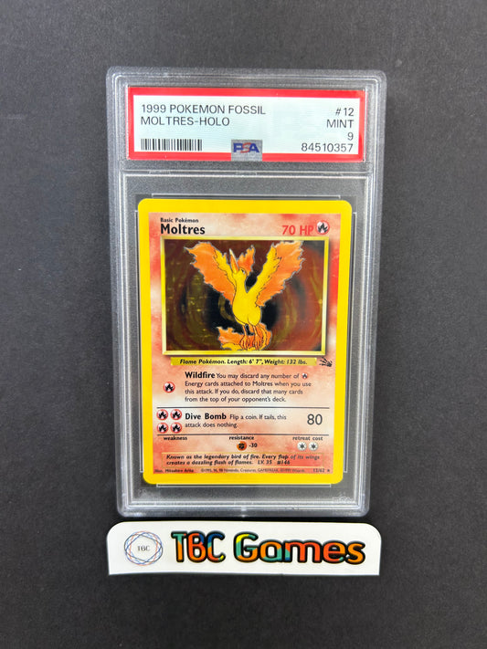 Moltres Fossil Holo 12/62 PSA 9