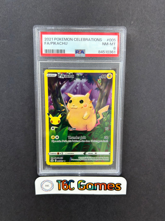 Pikachu Celebrations 005/025 PSA 8
