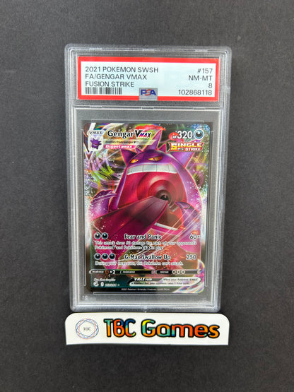Gengar VMAX Fusion Strike 157/265 PSA 8