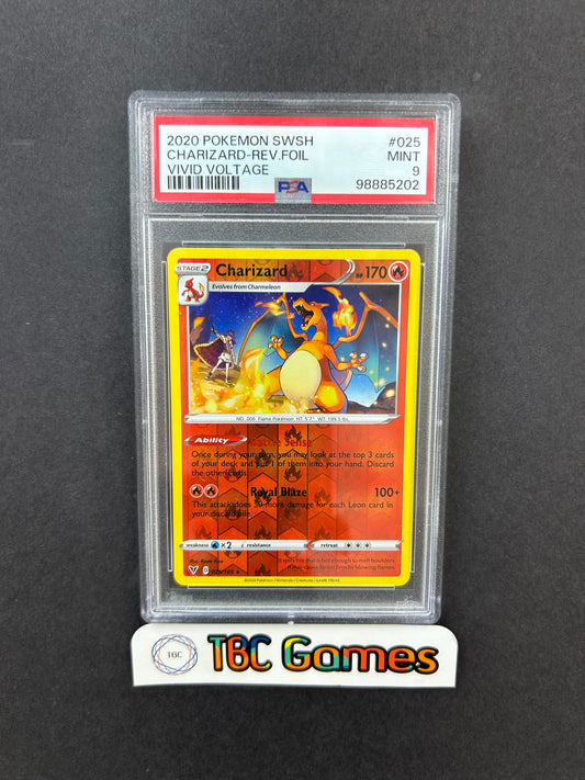 Charizard Vivid Voltage Reverse Holo 025/185 PSA 9