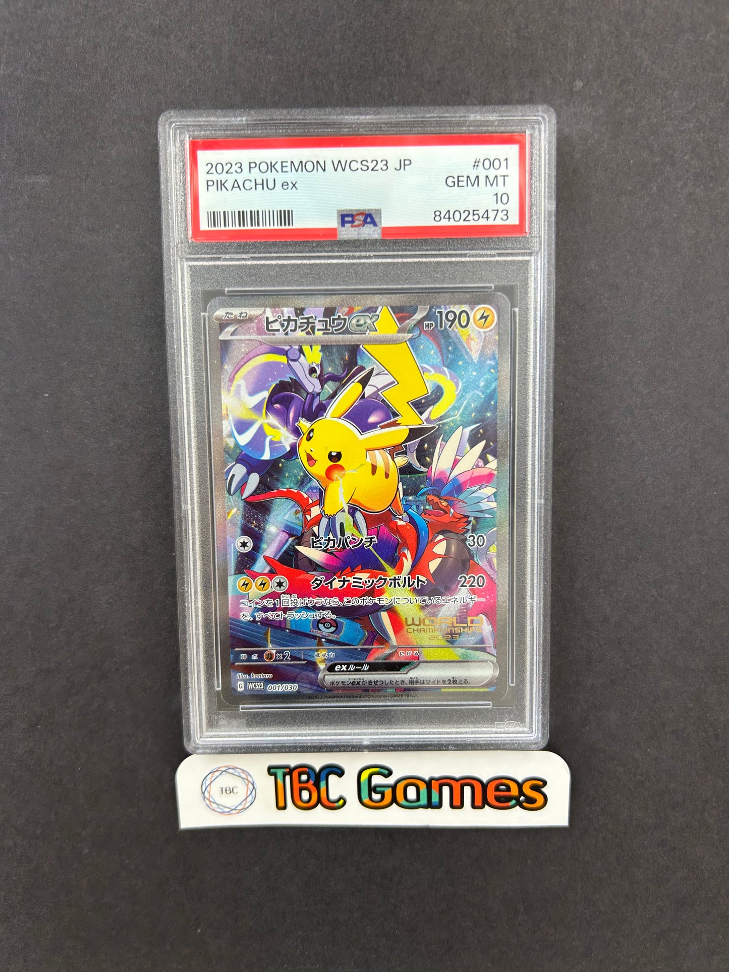 Pikachu ex World Championship Yokohama 2023 WCS23 001/030 Japanese PSA 10