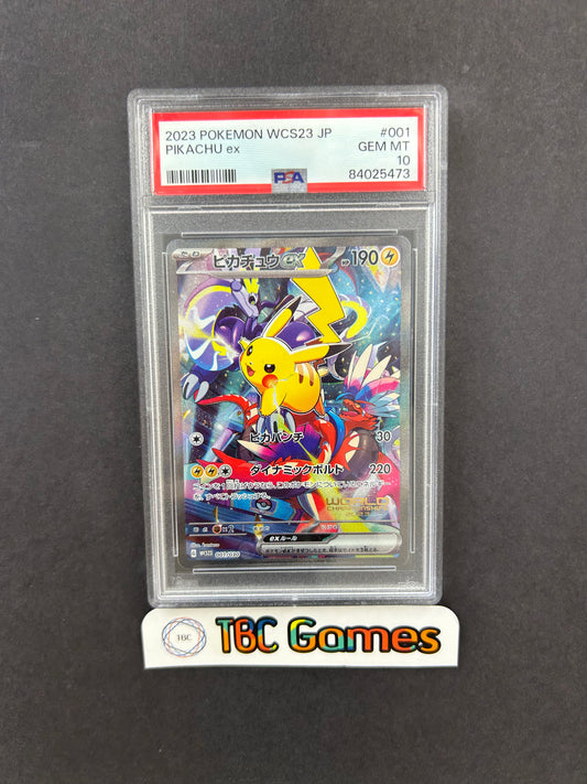 Pikachu ex World Championship Yokohama 2023 WCS23 001/030 Japanese PSA 10