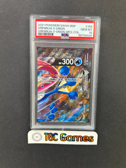 Greninja V-UNION Sequential Set SWSH155 #156 #157 #158 PSA 10 & 9