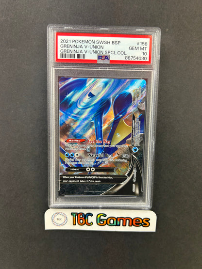 Greninja V-UNION Sequential Set SWSH155 #156 #157 #158 PSA 10 & 9