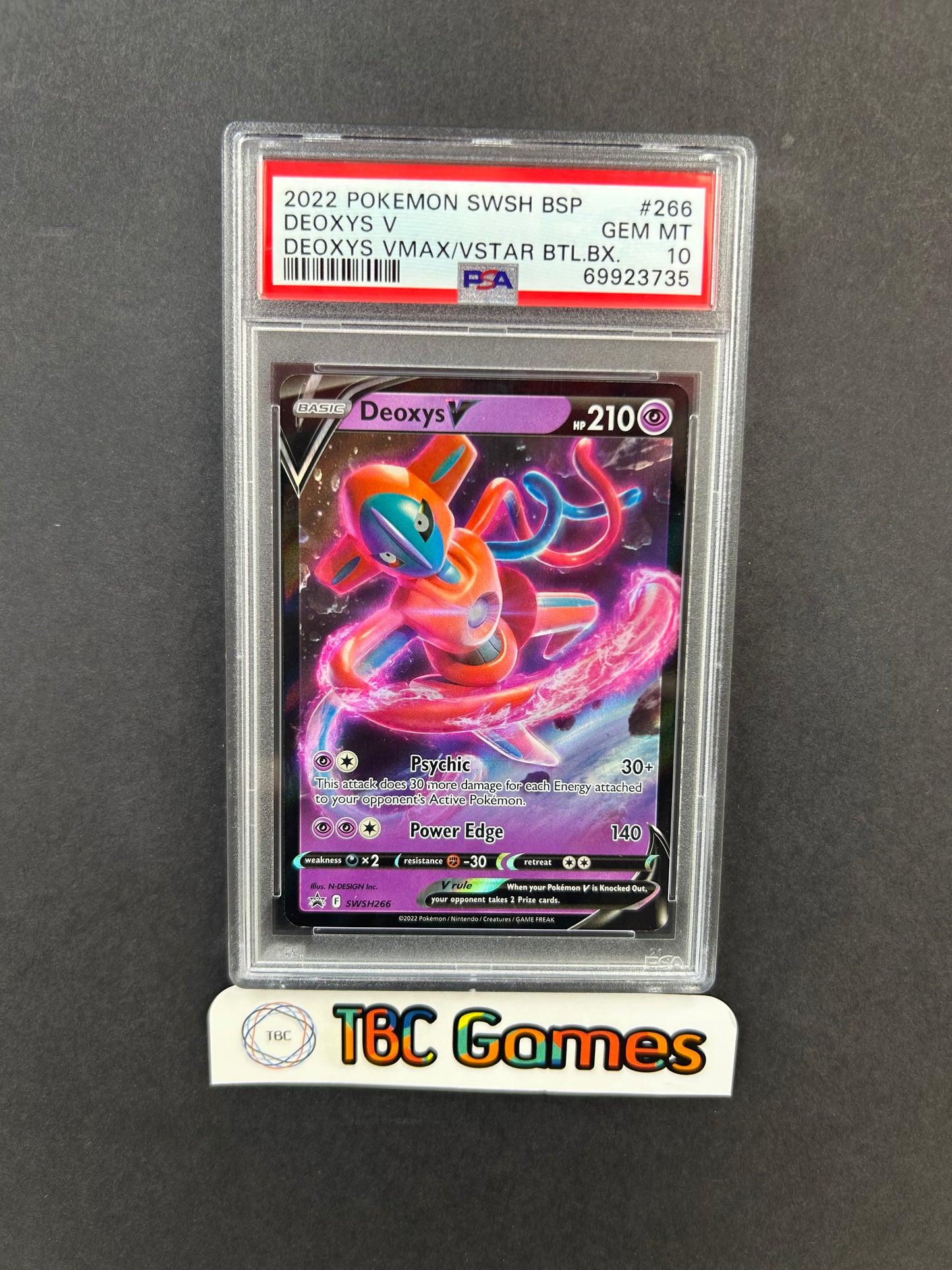 Deoxys V SWSH266 Battle Box PSA 10