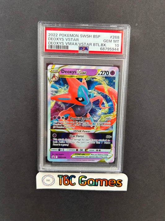 Deoxys VSTAR SWSH268 Battle Box PSA 10
