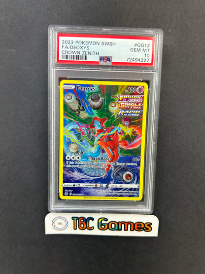 Deoxys Crown Zenith GG12 PSA 10