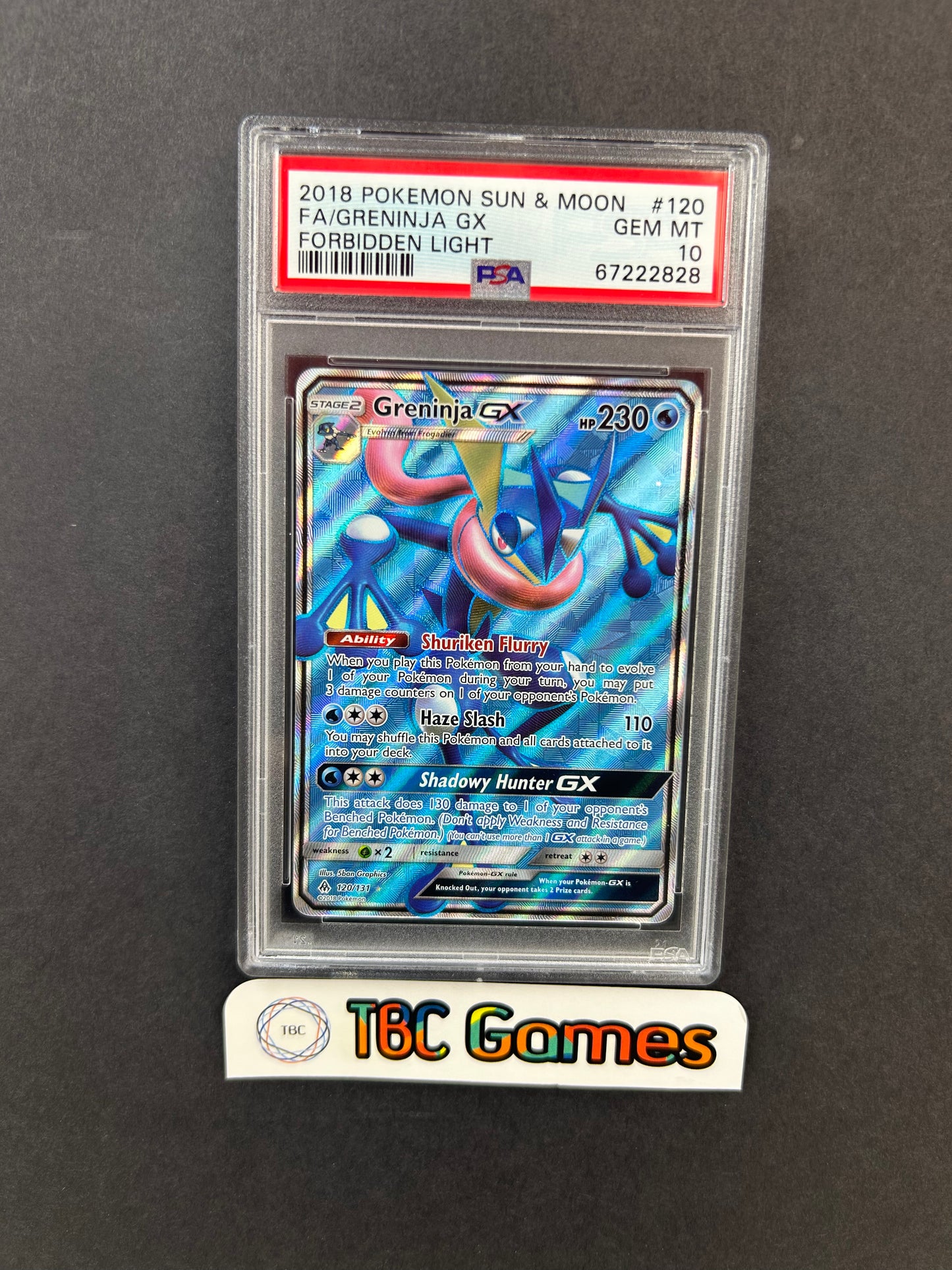 Greninja GX Forbidden Light #120 PSA 10