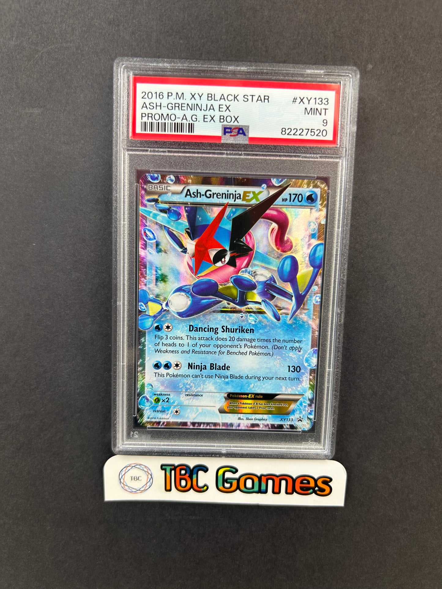 Ash-Greninja EX Black Star Promo XY133 PSA 9
