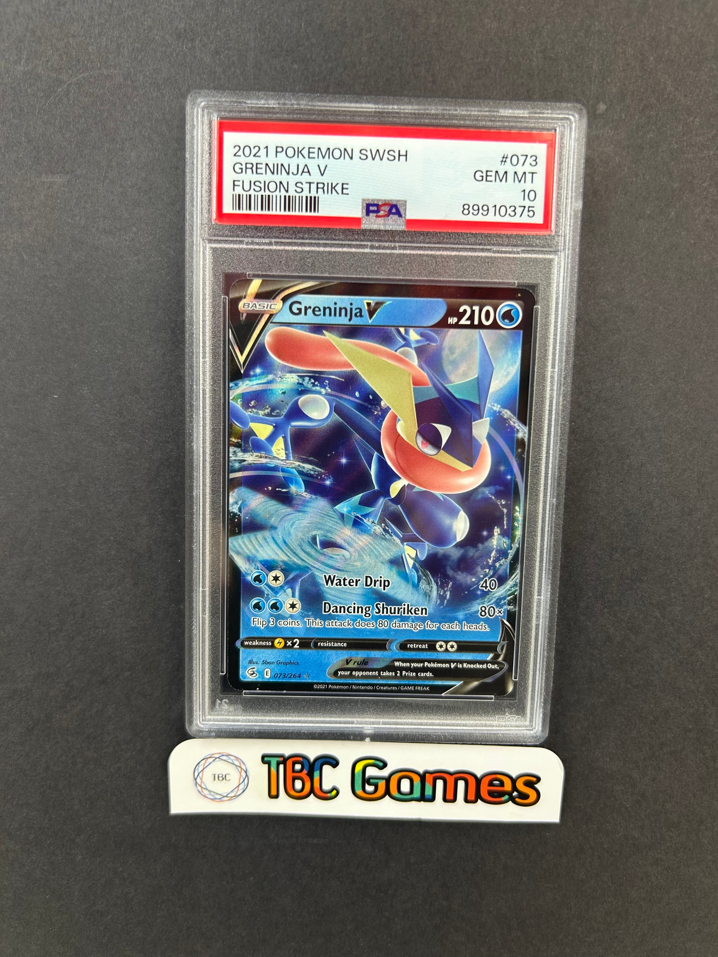 Greninja V Fusion Strike #073 PSA 10
