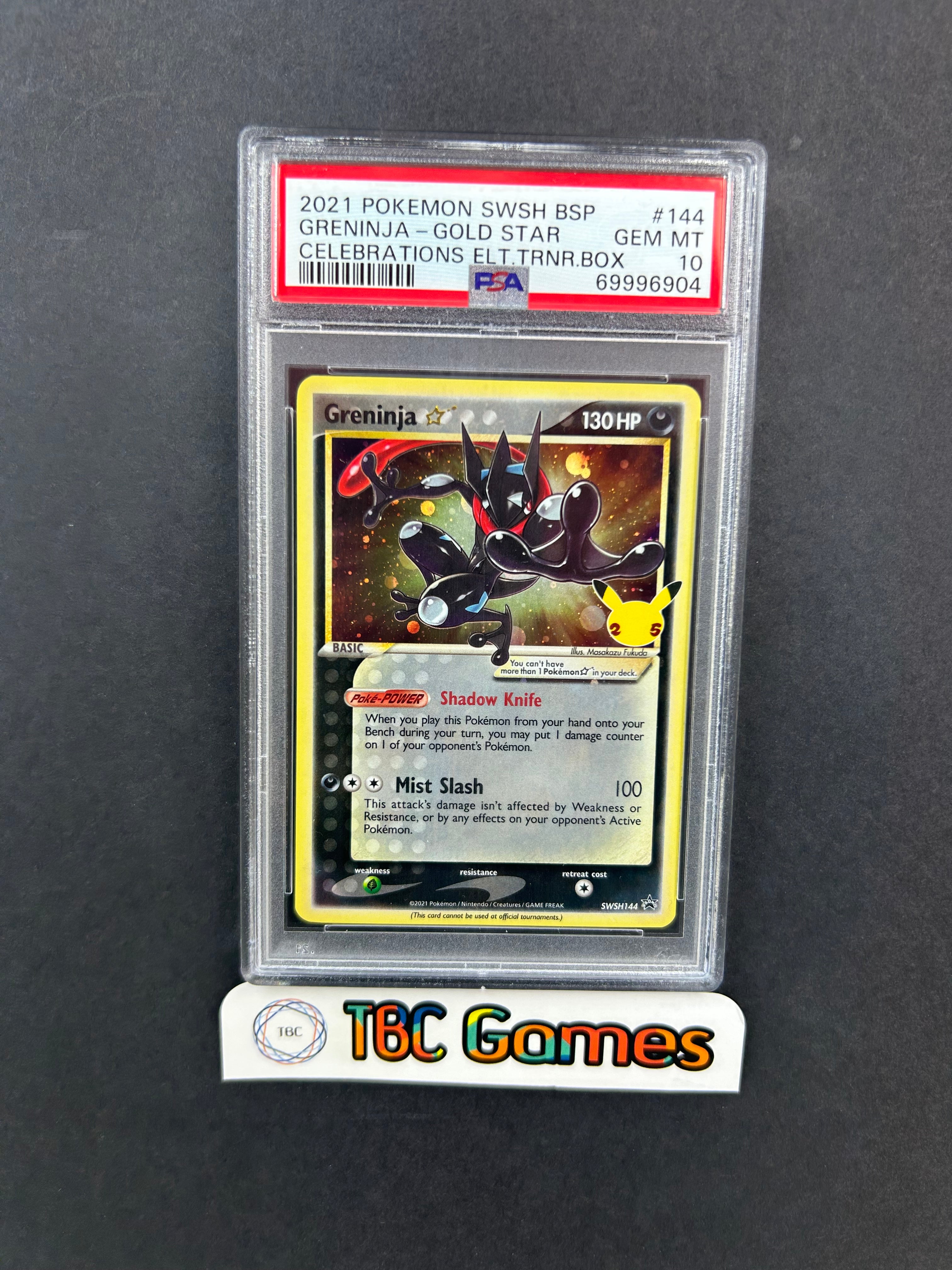 Greninja Gold Star Black Star Promo SWSH144 PSA 10 – TBC Games