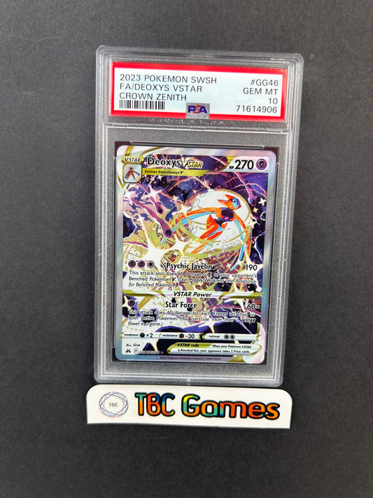 Deoxys VSTAR Crown Zenith GG46 PSA 10