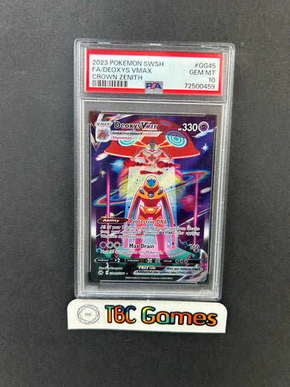 Deoxys VMAX Crown Zenith GG45 PSA 10