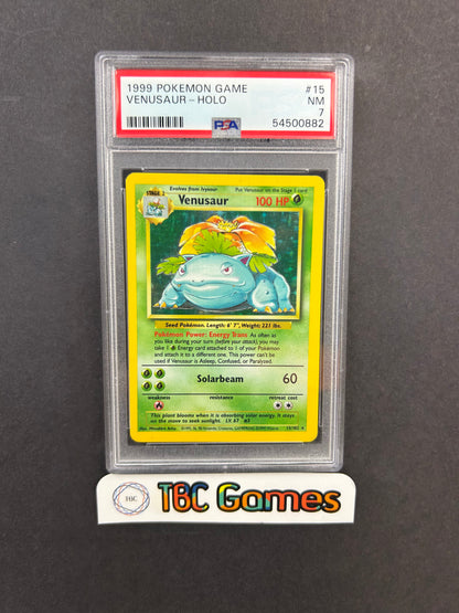 Venusaur Base Set Unlimited Holo #15 PSA 7