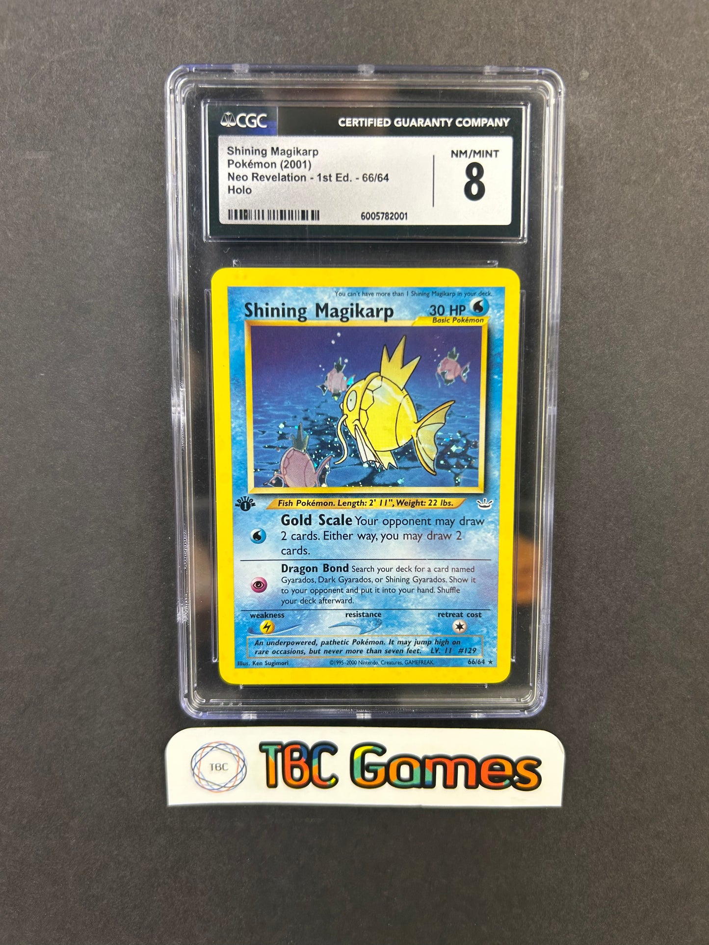 Shining Magikarp Neo Revelation 1st Edition #66 CGC 8