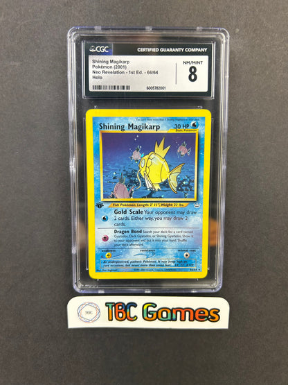 Shining Magikarp Neo Revelation 1st Edition #66 CGC 8