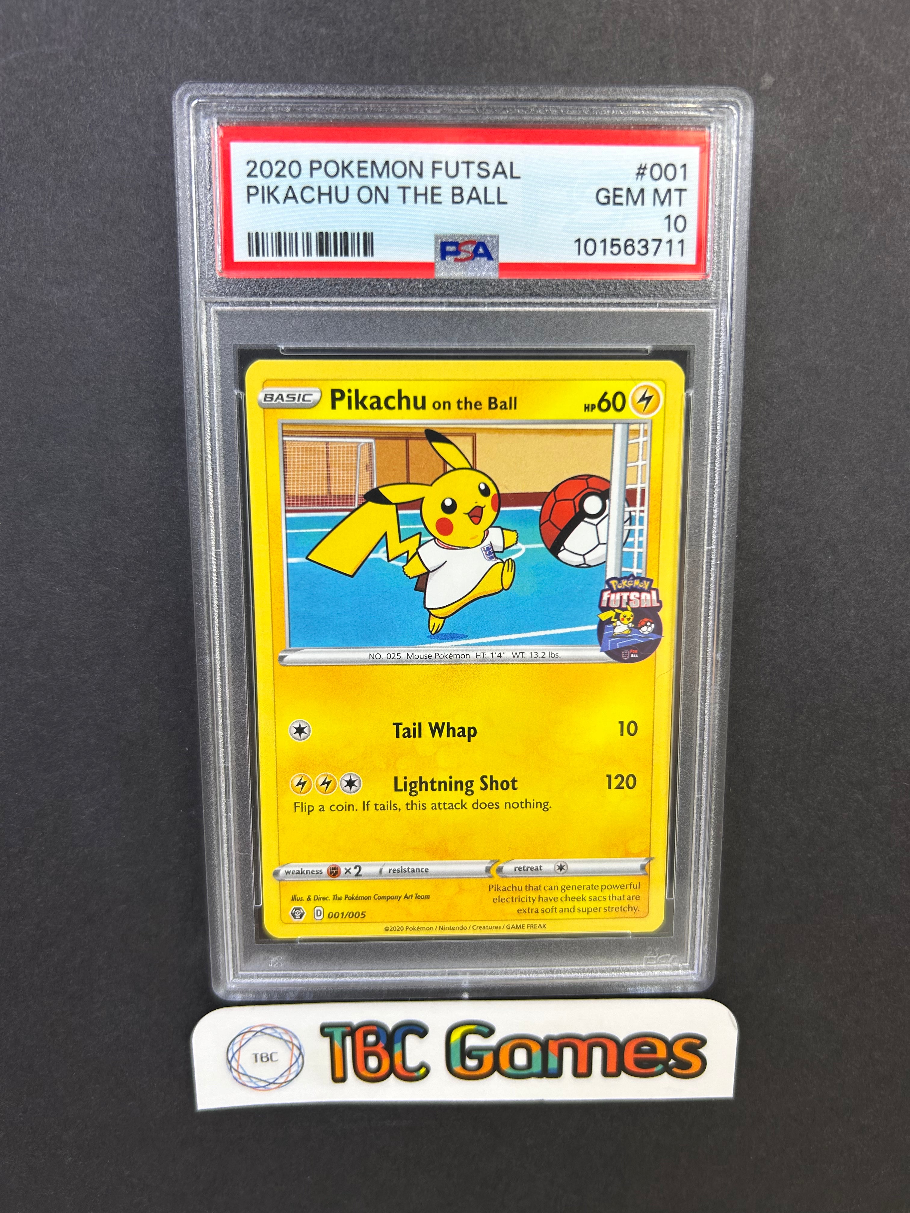 ピカチュウ オン ザ ボール Pikachu on the Ball プロモ ⑩ Pikachu On The Ball Futsal Promo #001 PSA 10 – TBC Games