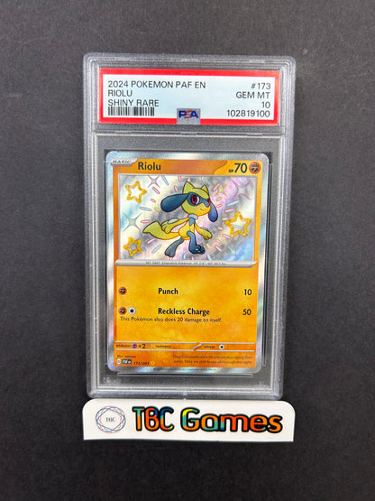 Riolu Paldean Fates #173 Shiny PSA 10