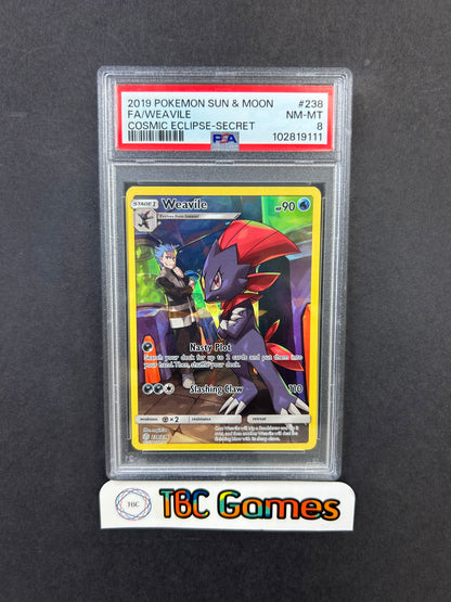 Weavile Cosmic Eclipse #238 PSA 8