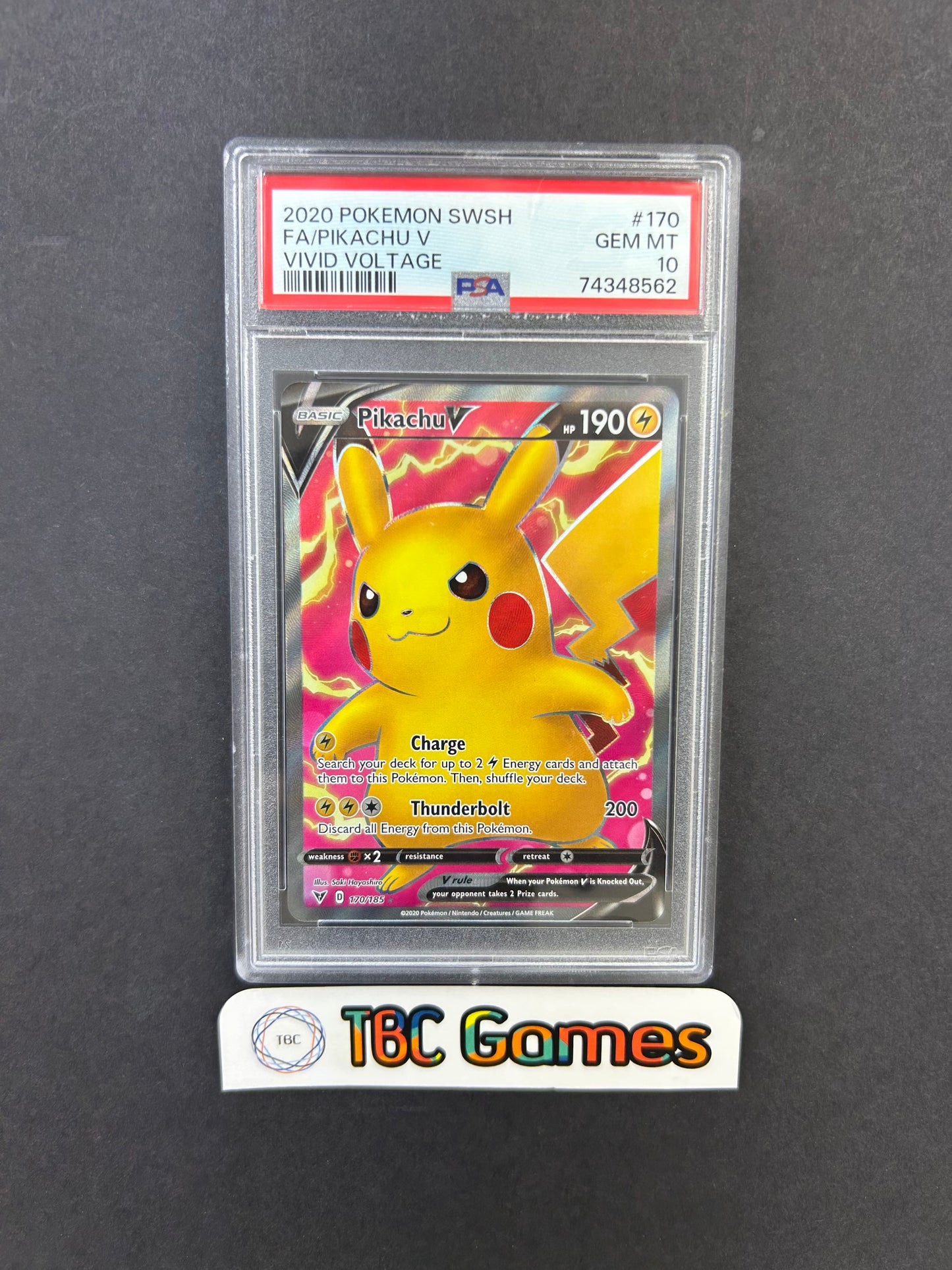 Pikachu V Vivid Voltage #170 PSA 10