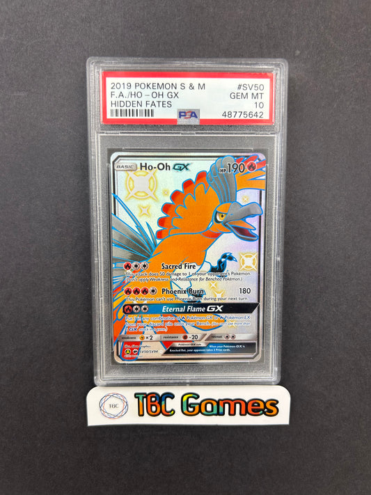 Ho-Oh GX Hidden Fates #SV50 PSA 10