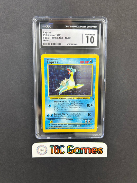 Lapras Fossil Holo #10 CGC 10
