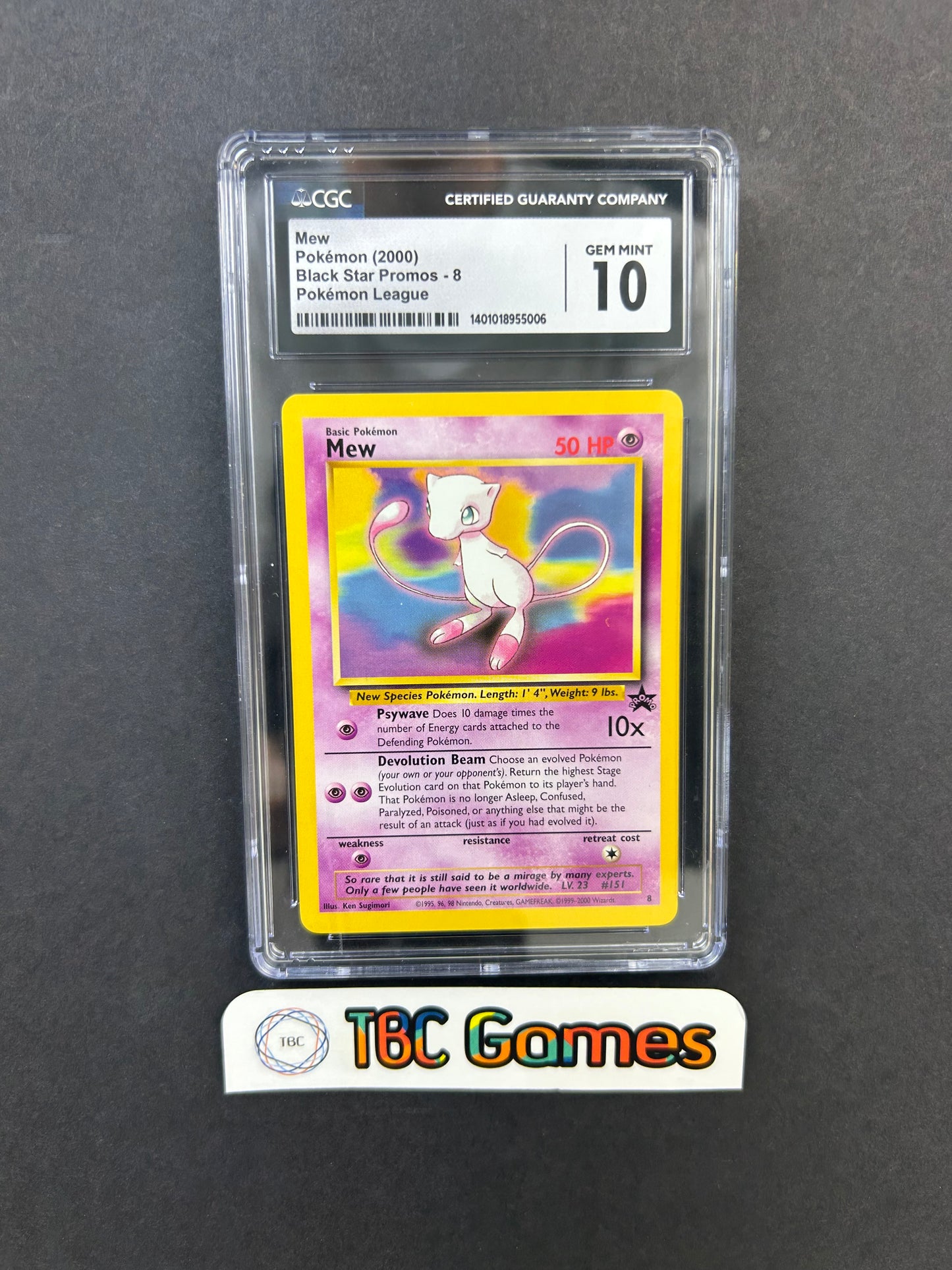 Mew Black Star Promo League #8 CGC 10
