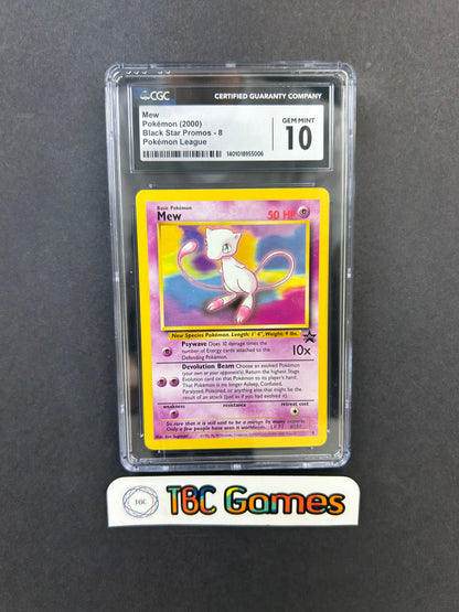 Mew Black Star Promo League #8 CGC 10