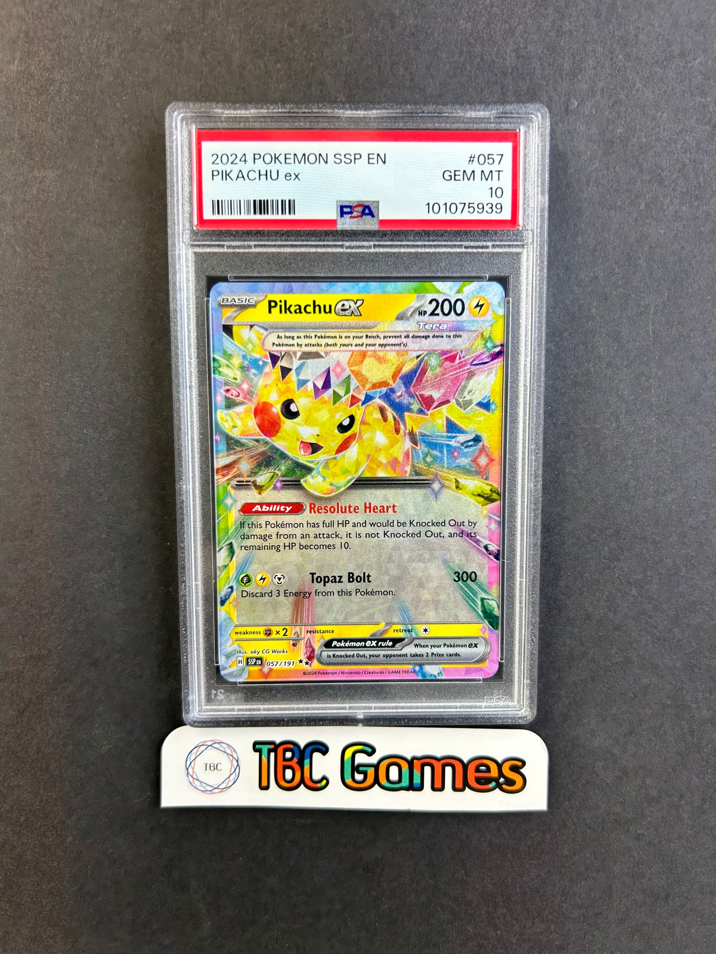 Pikachu ex Surging Sparks #057 PSA 10