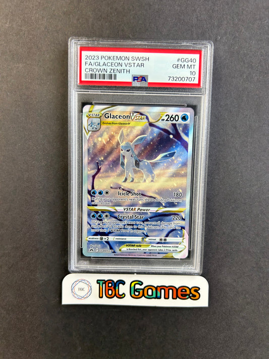 Glaceon VSTAR Crown Zenith GG40 PSA 10