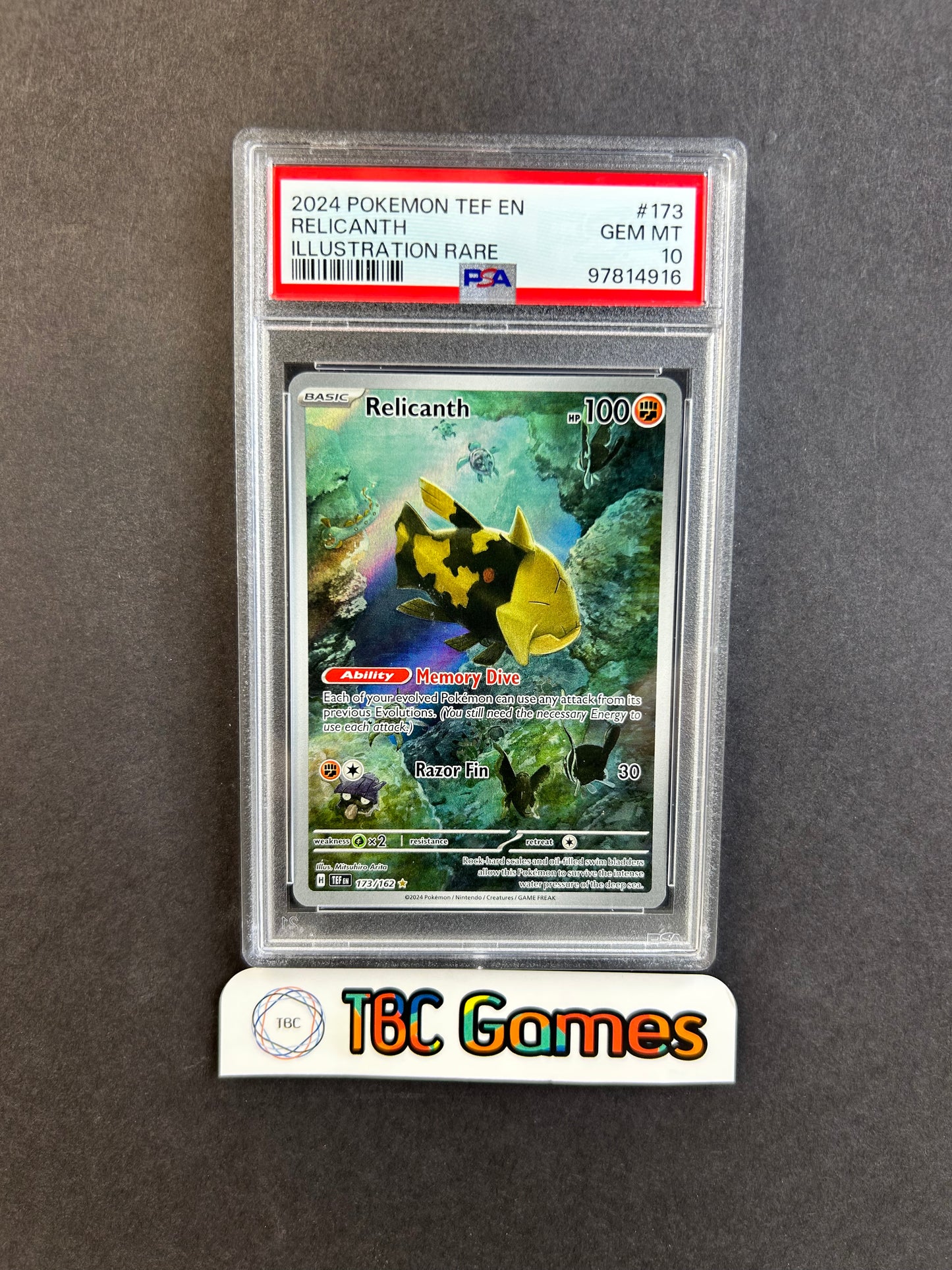 Relicanth Temporal Forces #173 PSA 10