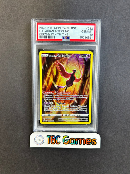 Galarian Articuno SWSH282 Crown Zenith Tin PSA 10