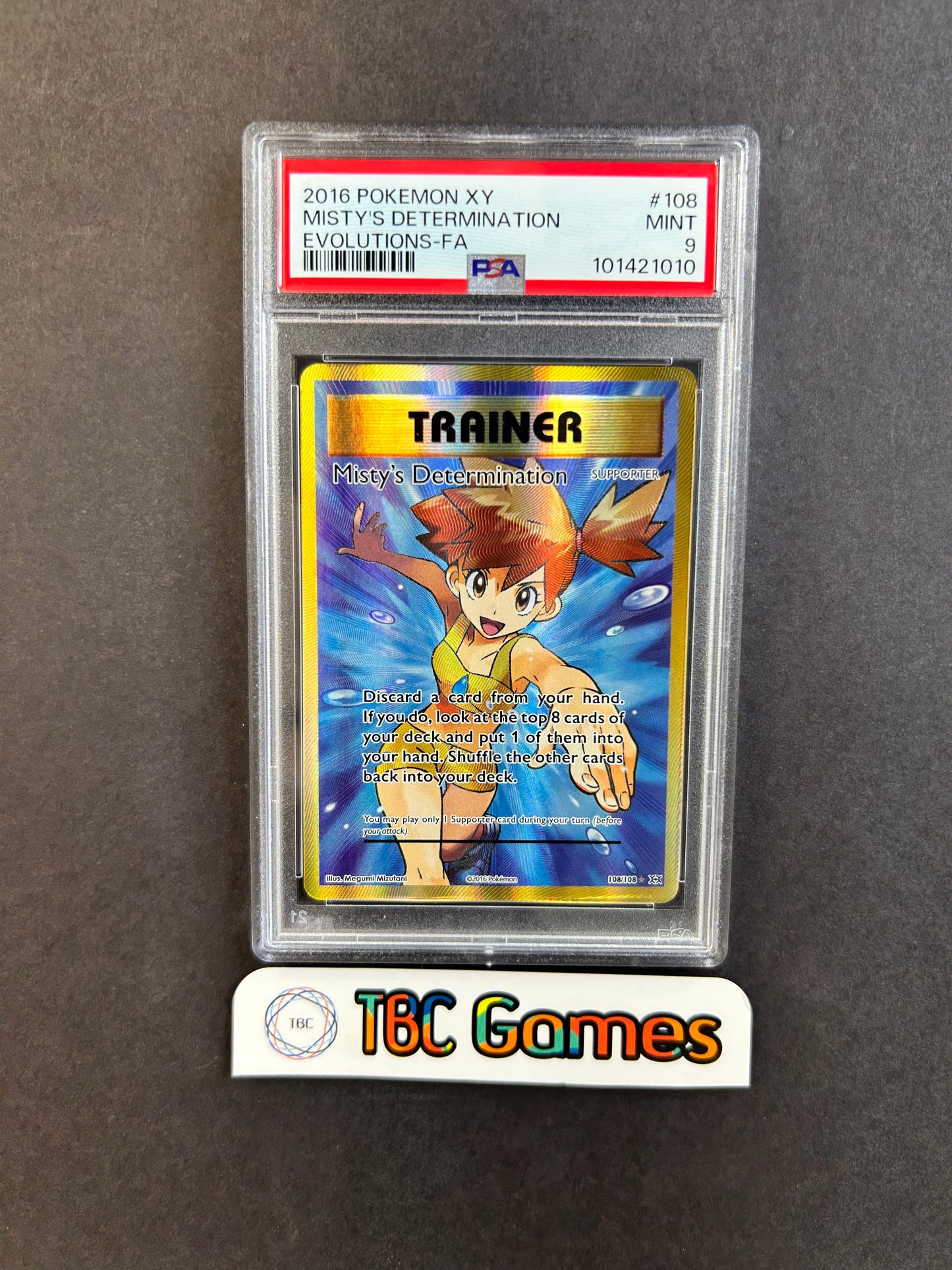 Misty's Determination Evolutions #108 PSA 9