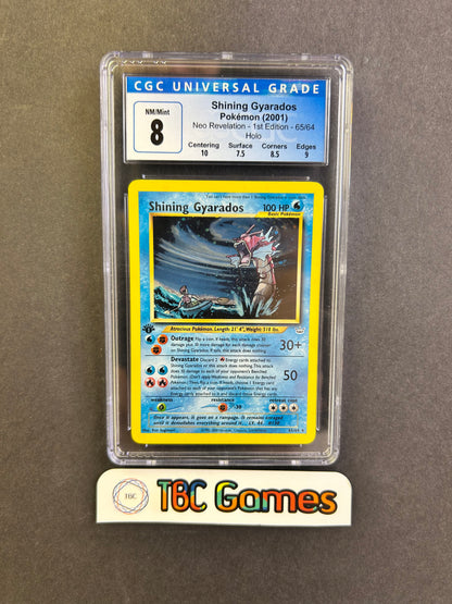 Shining Gyarados Neo Revelation 1st Edition Holo #65 Blue CGC 8
