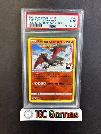 Radiant Charizard Crown Zenith Prize Pack Series 3 #020 PSA 9