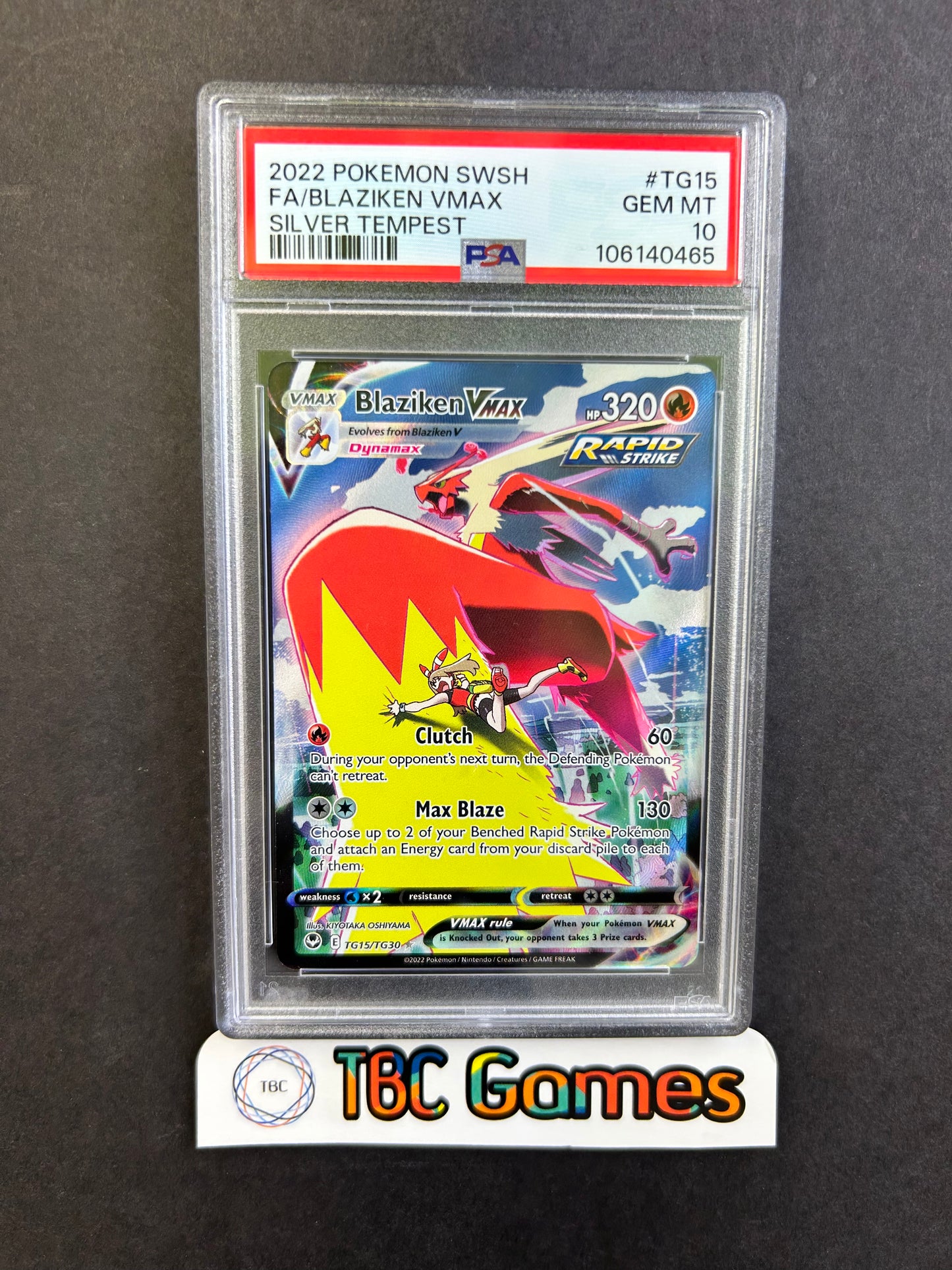Blaziken VMAX Silver Tempest #TG15 PSA 10